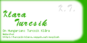 klara turcsik business card